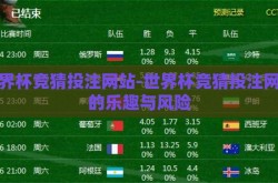 世界杯竞猜投注网站-世界杯竞猜投注网站的乐趣与风险