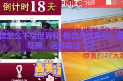 微信怎么下注世界杯-微信与世界杯，理性观赛，远离非法下注