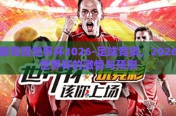 足球竞猜世界杯2026-足球竞猜，2026年世界杯的激情与预测