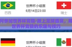 如何参加世界杯竞猜-踏上足球盛宴，解锁世界杯竞猜的乐趣与技巧