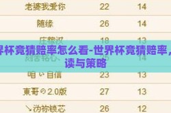 世界杯竞猜赔率怎么看-世界杯竞猜赔率，解读与策略