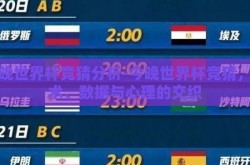 今晚世界杯竞猜分析-今晚世界杯竞猜，战术、数据与心理的交织