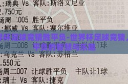 世界杯足球竞猜胜平负-世界杯足球竞猜，胜平负的智慧与乐趣