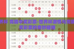 世界杯 竞猜中奖彩票-世界杯激情与竞猜中奖彩票的奇妙碰撞