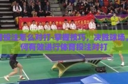 体育投注怎么对打-掌握技巧，决胜球场，如何有效进行体育投注对打