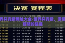 世界杯竞猜网址大全-世界杯竞猜，激情与智慧的碰撞
