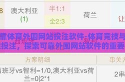 可靠体育外围网站投注软件-体育竞技与智能投注，探索可靠外围网站软件的重要性