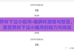 世界杯下注小程序-世界杯激情与智慧，探索世界杯下注小程序的魅力与挑战