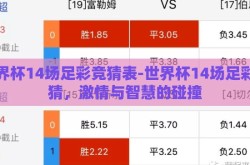 世界杯14场足彩竞猜表-世界杯14场足彩竞猜，激情与智慧的碰撞