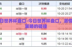 今日世界杯盘口-今日世界杯盘口，激情与策略的碰撞