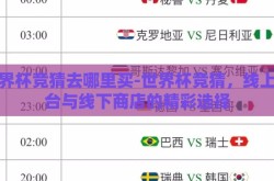 世界杯竞猜去哪里买-世界杯竞猜，线上平台与线下商店的精彩选择
