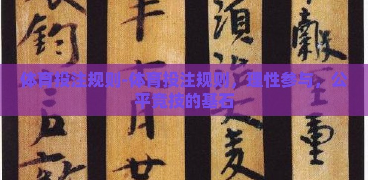 体育投注规则-体育投注规则，理性参与，公平竞技的基石