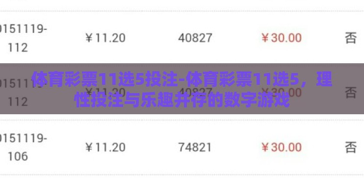 体育彩票11选5投注-体育彩票11选5,理性投注与乐趣并存的数字游戏 体育彩票11选5投注-体育彩票11选5,理性投注与乐趣并存的数字游戏