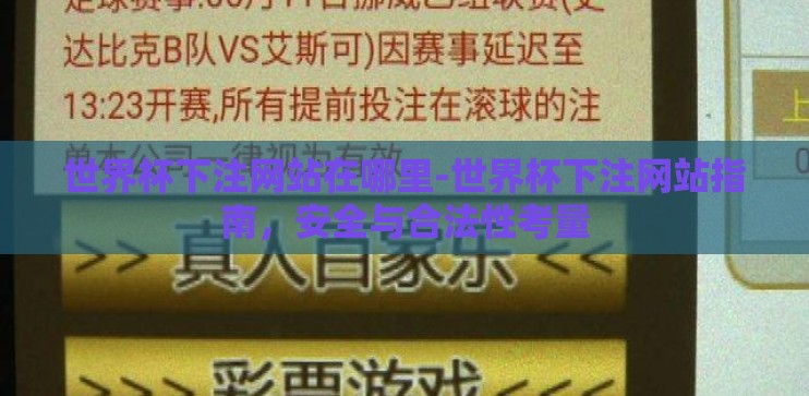 世界杯下注网站在哪里-世界杯下注网站指南，安全与合法性考量