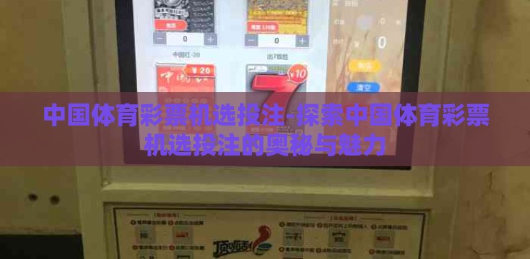 中国体育彩票机选投注-探索中国体育彩票机选投注的奥秘与魅力