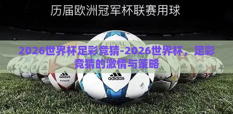 2026世界杯足彩竞猜-2026世界杯，足彩竞猜的激情与策略