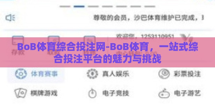 BoB体育综合投注网-BoB体育，一站式综合投注平台的魅力与挑战