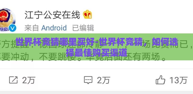 世界杯竞猜哪里买好-世界杯竞猜，如何选择最佳购买渠道