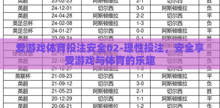 爱游戏体育投注安全02-理性投注，安全享受游戏与体育的乐趣