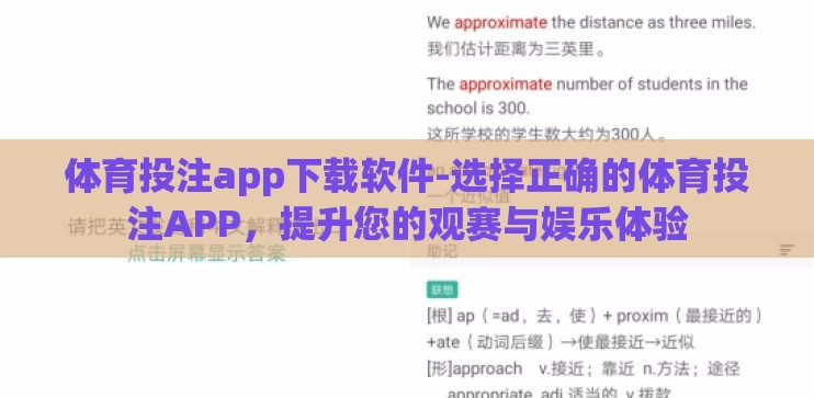 体育投注app下载软件-选择正确的体育投注APP，提升您的观赛与娱乐体验