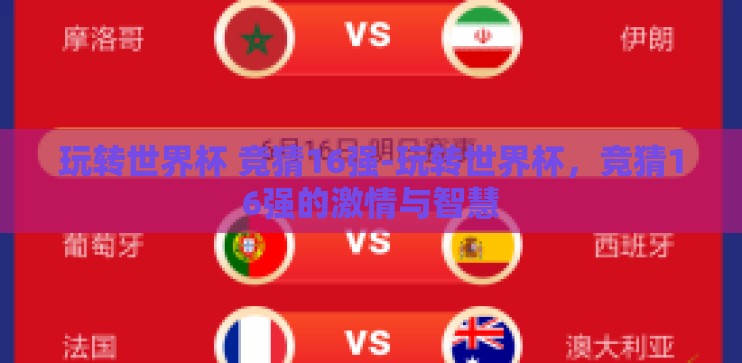 玩转世界杯 竞猜16强-玩转世界杯，竞猜16强的激情与智慧