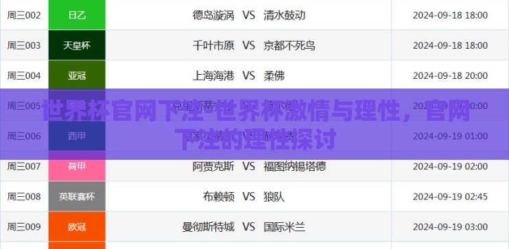 世界杯官网下注-世界杯激情与理性，官网下注的理性探讨