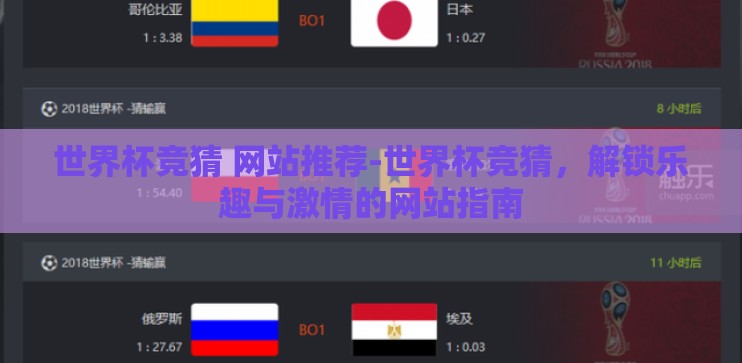 世界杯竞猜 网站推荐-世界杯竞猜，解锁乐趣与激情的网站指南